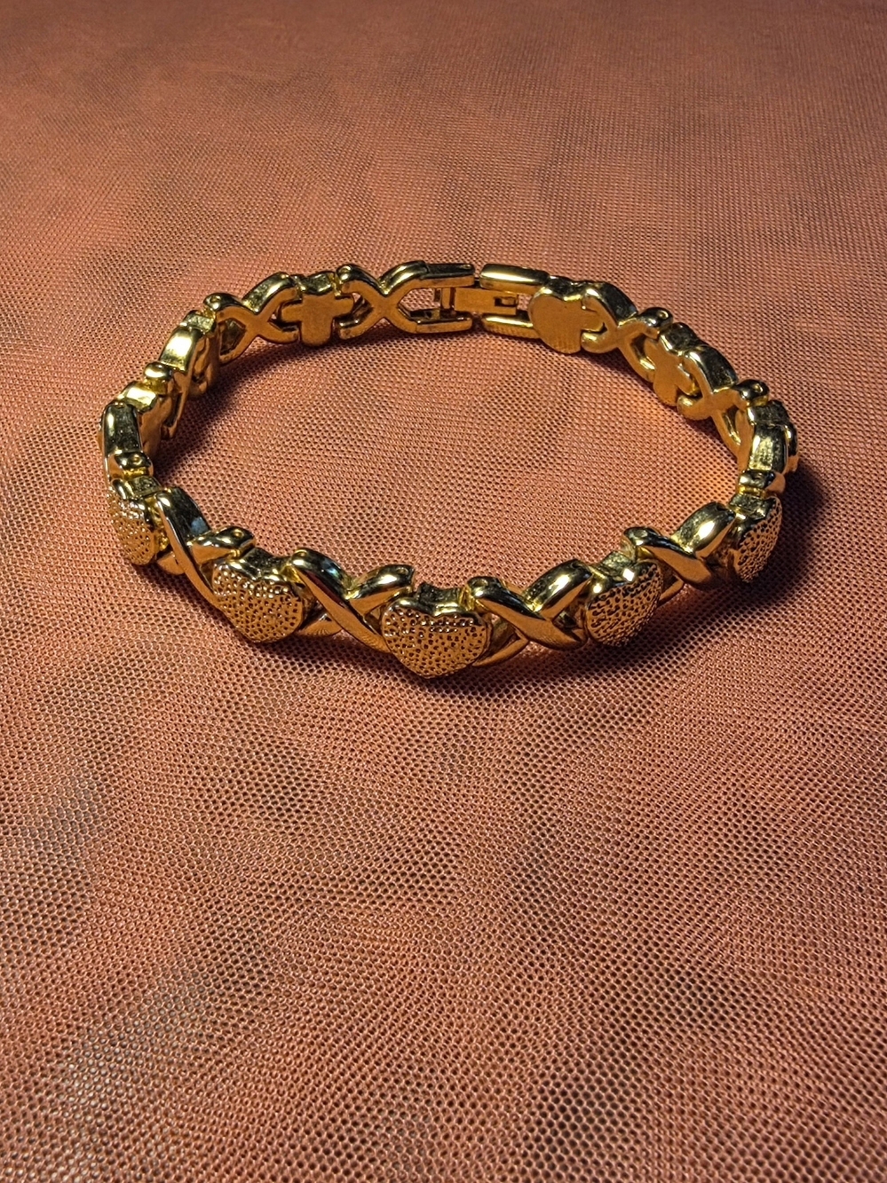 Gold Tone XOXO Link Bracelet - Women's Jewelry
